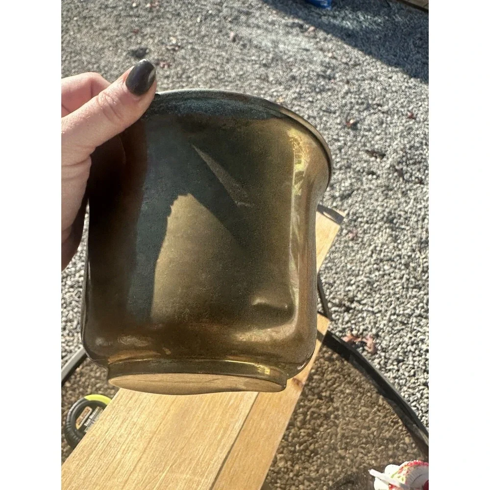 Small Brass Vintage Planter Defected See Pics